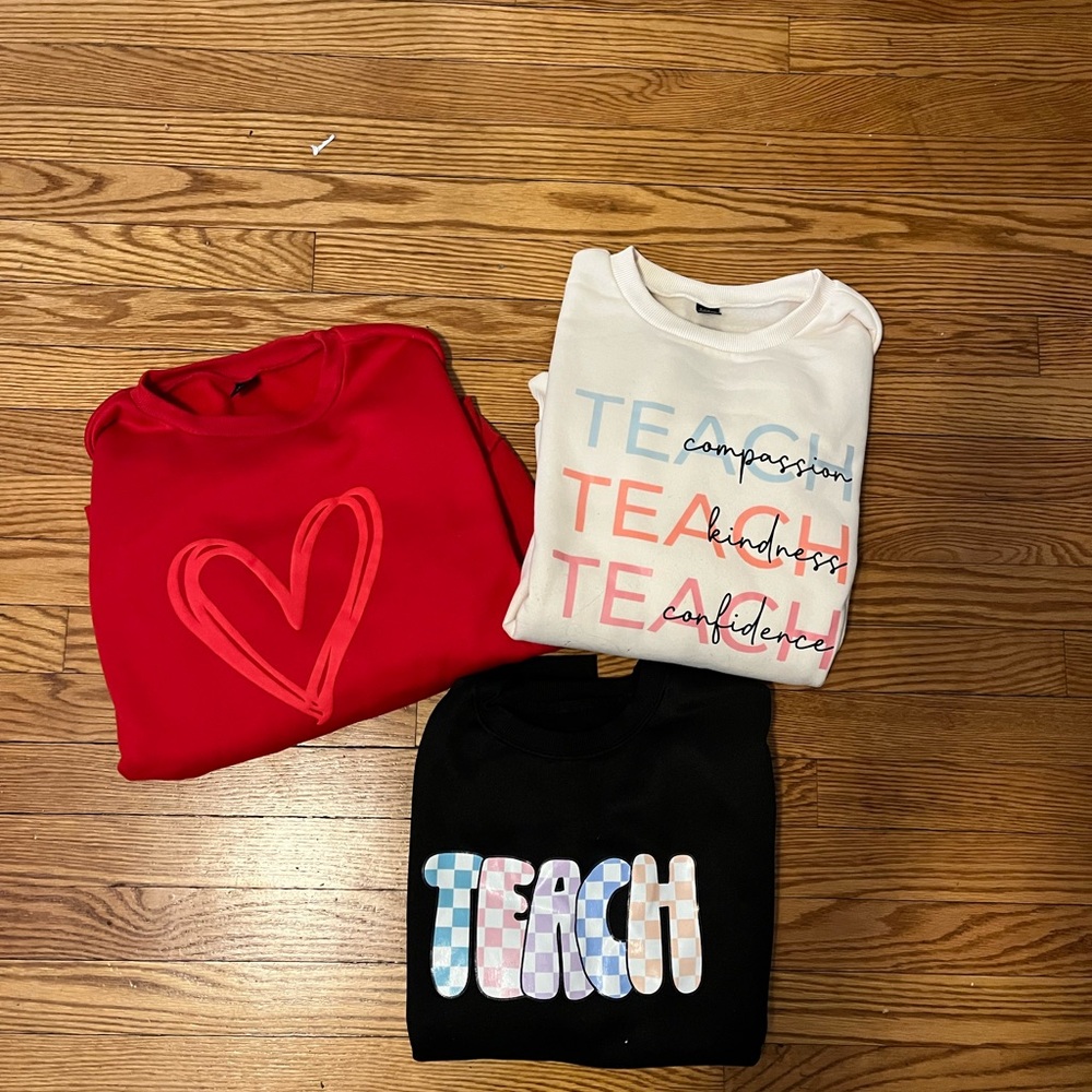 Women’s graphic teacher sweatshirts